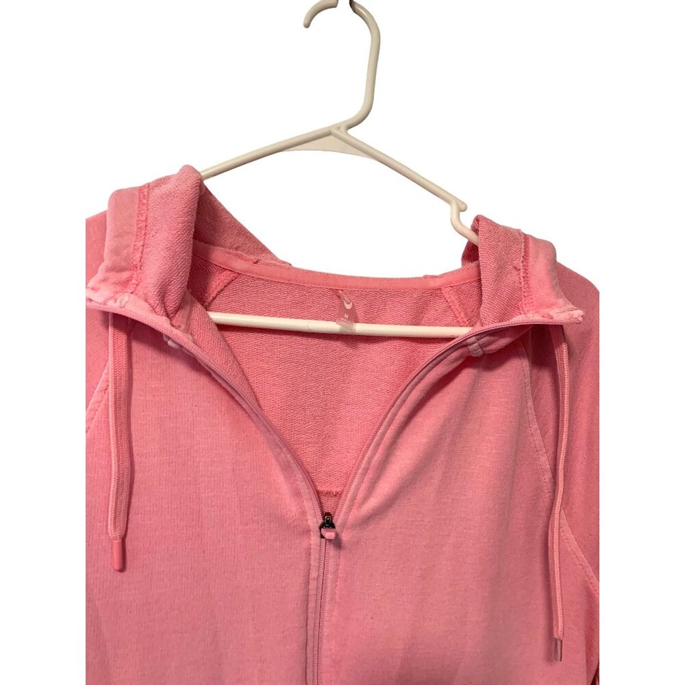 MRA Sport Pink Womens Size M Sweatshirt Hoodie Full Zip Thumbholes Long Sleeve A - Picture 2 of 4